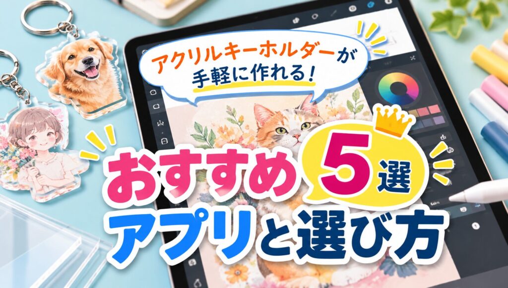 アクキー(アクリルキーホルダー)制作アプリおすすめ5選と選び方