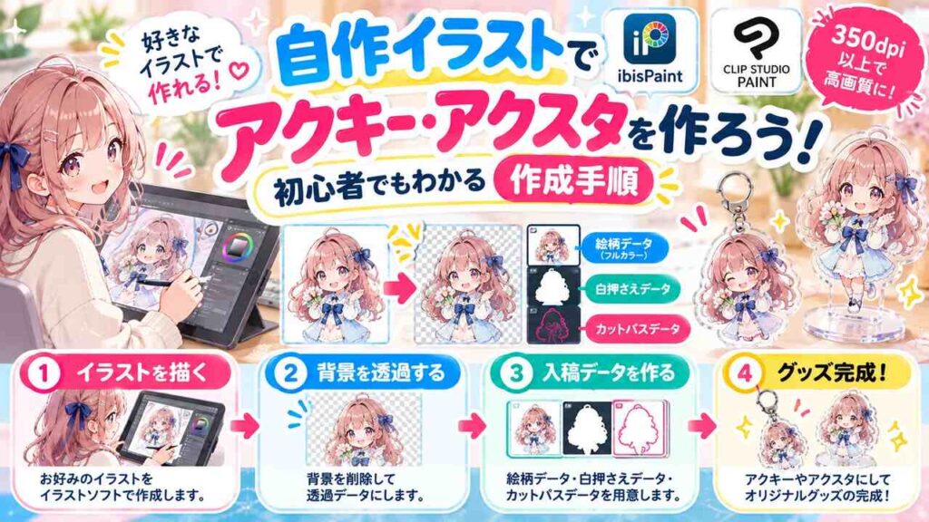自作イラストでアクキー・アクスタを作りたい！イラストソフトを使った作成手順を解説