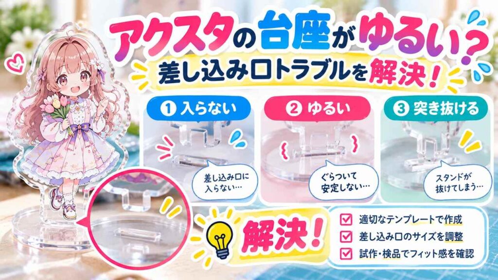 アクリルスタンドの土台(台座)がゆるい?差し込み口問題について