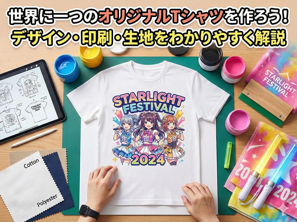 世界に一つのオリジナルTシャツを作ろう！デザイン・印刷・生地をわかりやすく解説