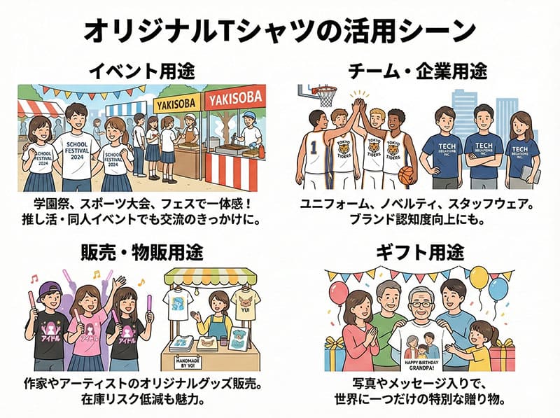 オリジナルTシャツ活用シーン