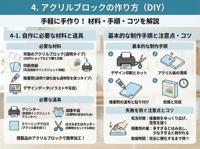 アクリルブロックの作り方(DIY)