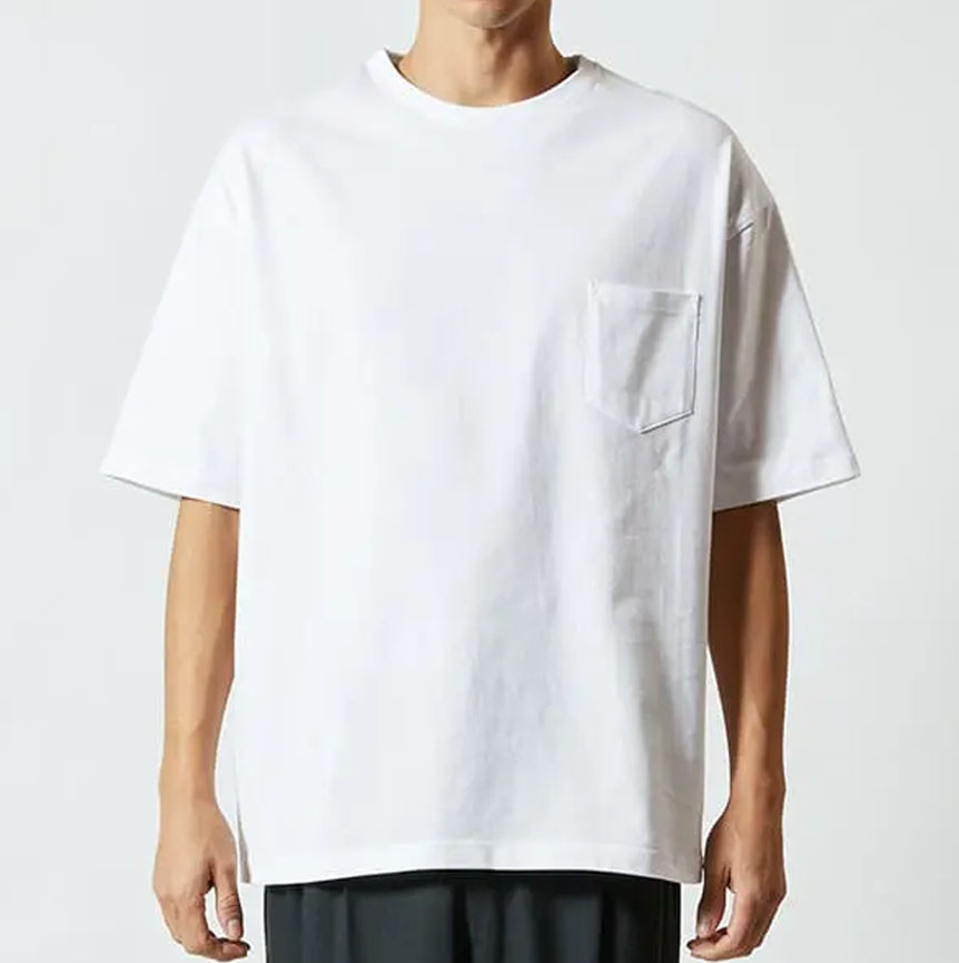 オリジナルTシャツ：500801 5.6オンス ビッグシルエット Tシャツ（ポケット付）