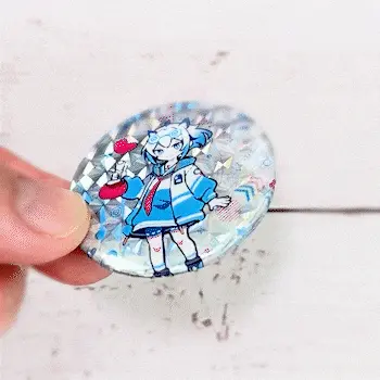 ホログラム缶バッジ・モザイク