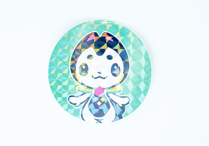 キャラクターを印刷した丸形のモザイクシール