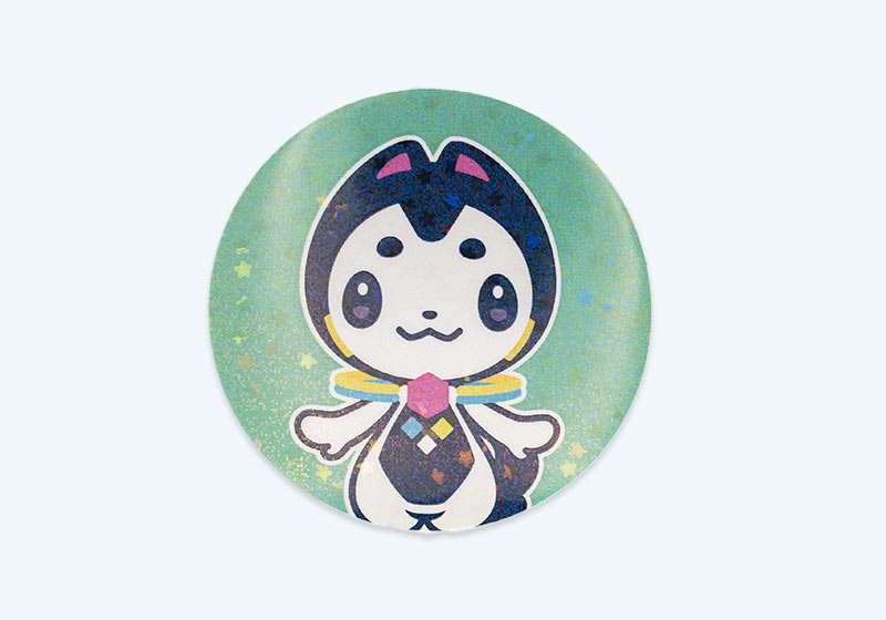 キャラクターを印刷した丸形のスターシール