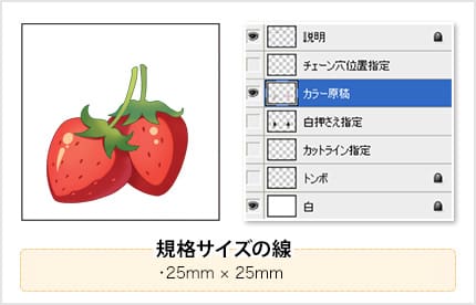 チャーム画像データを配置